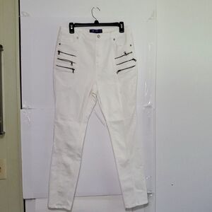 Jennifer Hudson Soho Jeans Leggings High Waist Curvy Fit Triple Zip Size 12